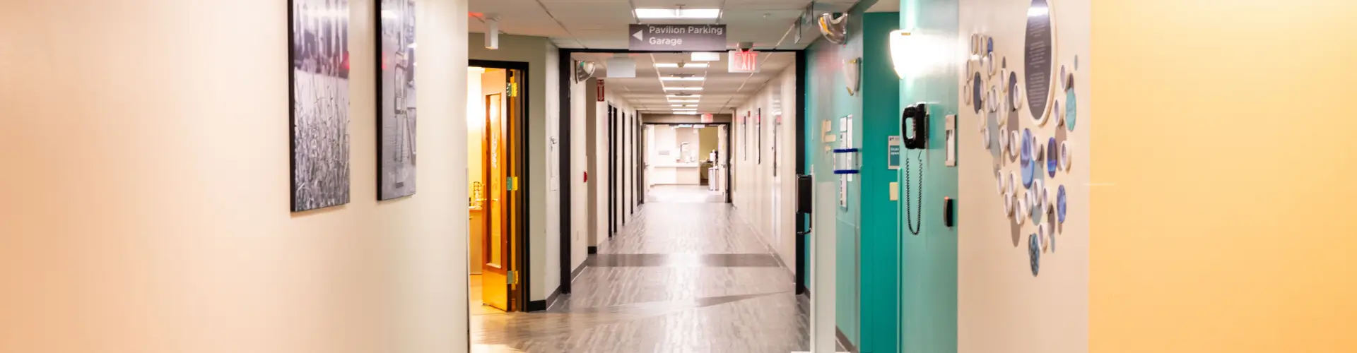 The hallway of a hospital