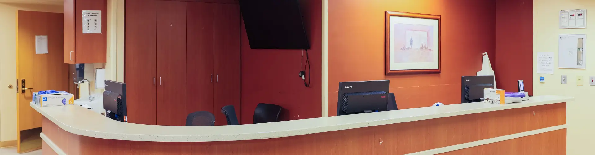 Front reception desk